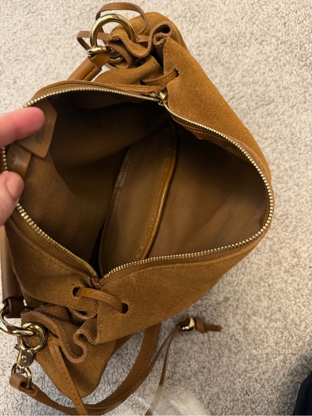 Madewell Chestnut Suede Hobo Bag - Picture 12 of 12